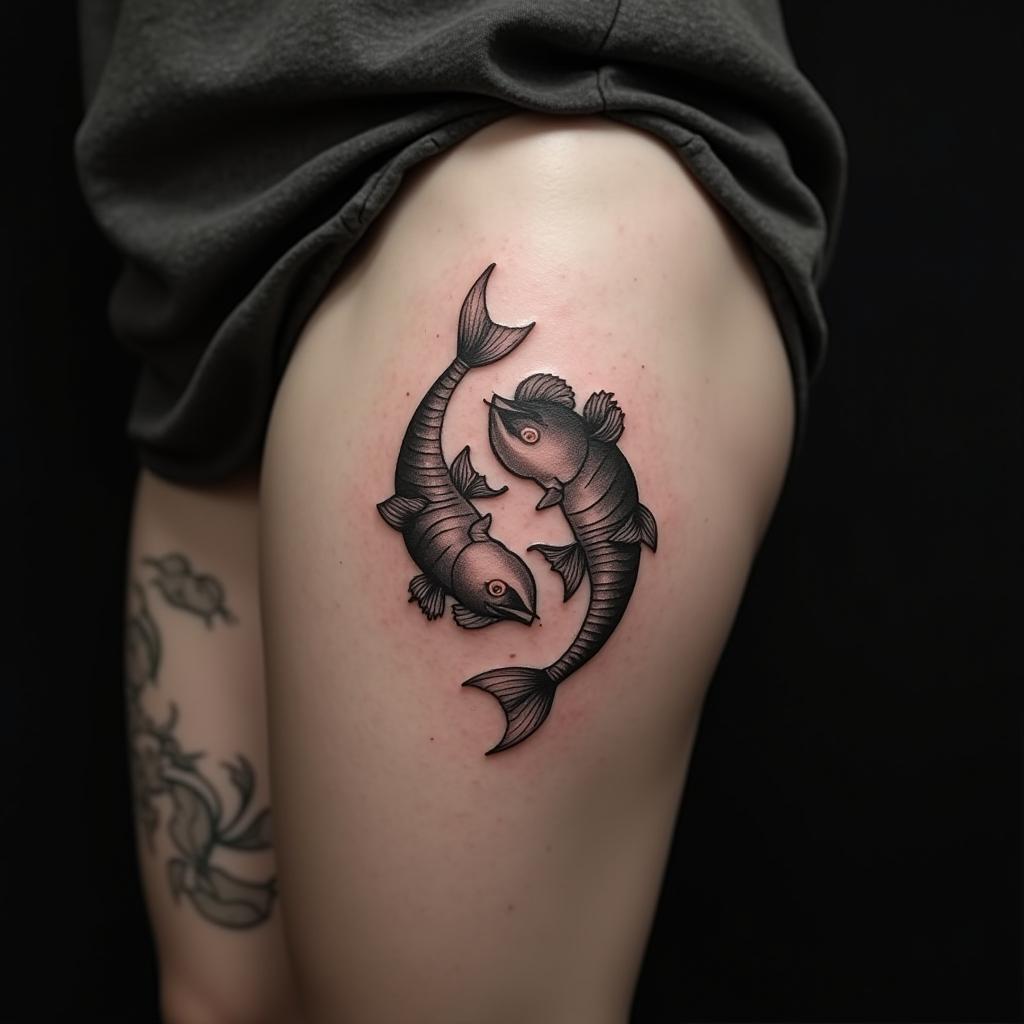 Pisces Sign Tattoo 16