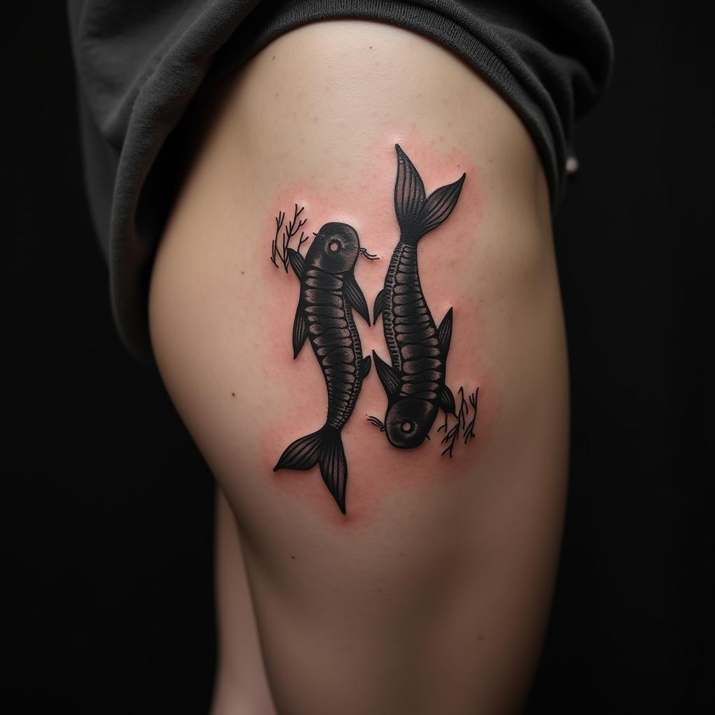 Pisces Sign Tattoo 19