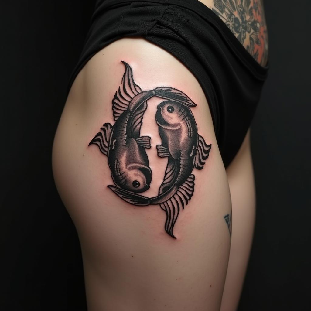 Pisces Sign Tattoo 21