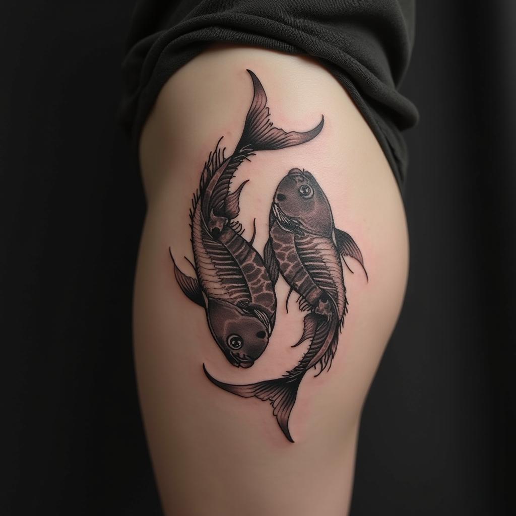 Pisces Sign Tattoo 22