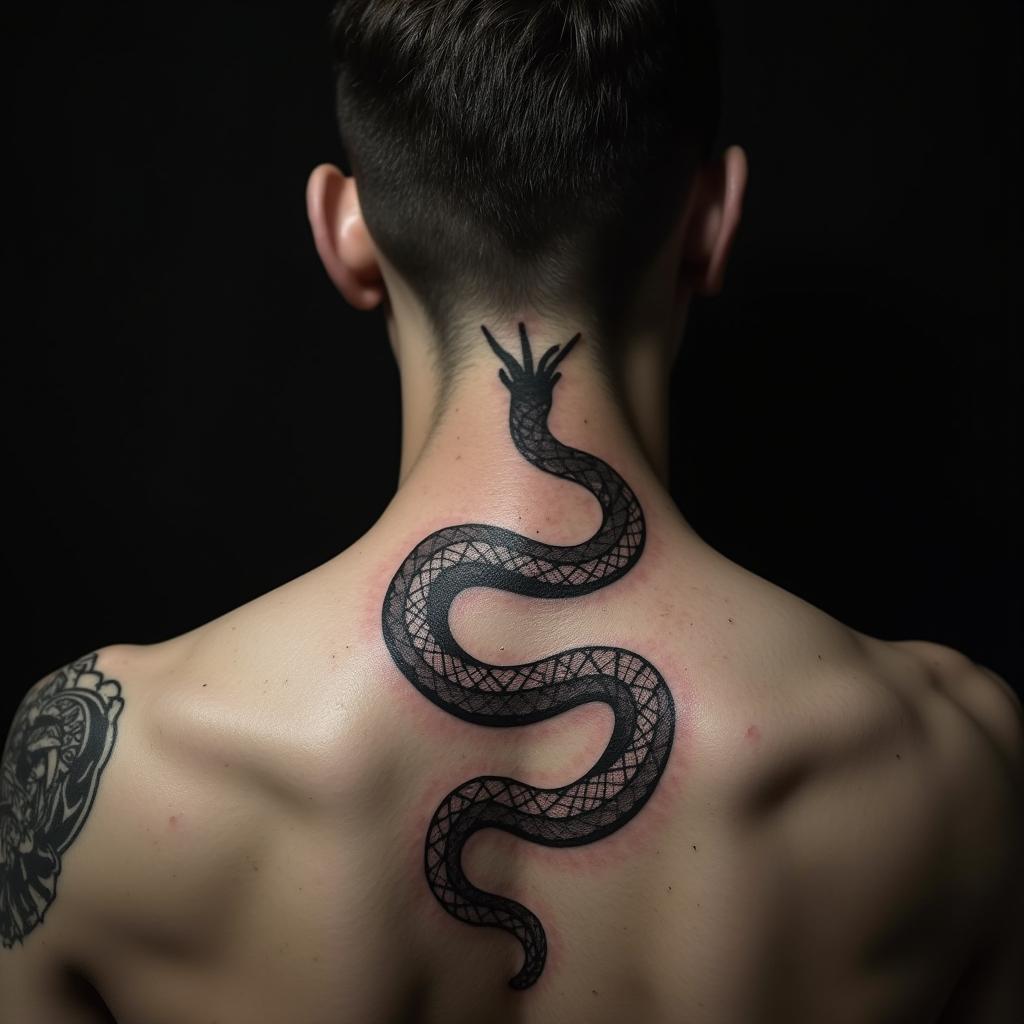 Snake Tattoo On Back 3