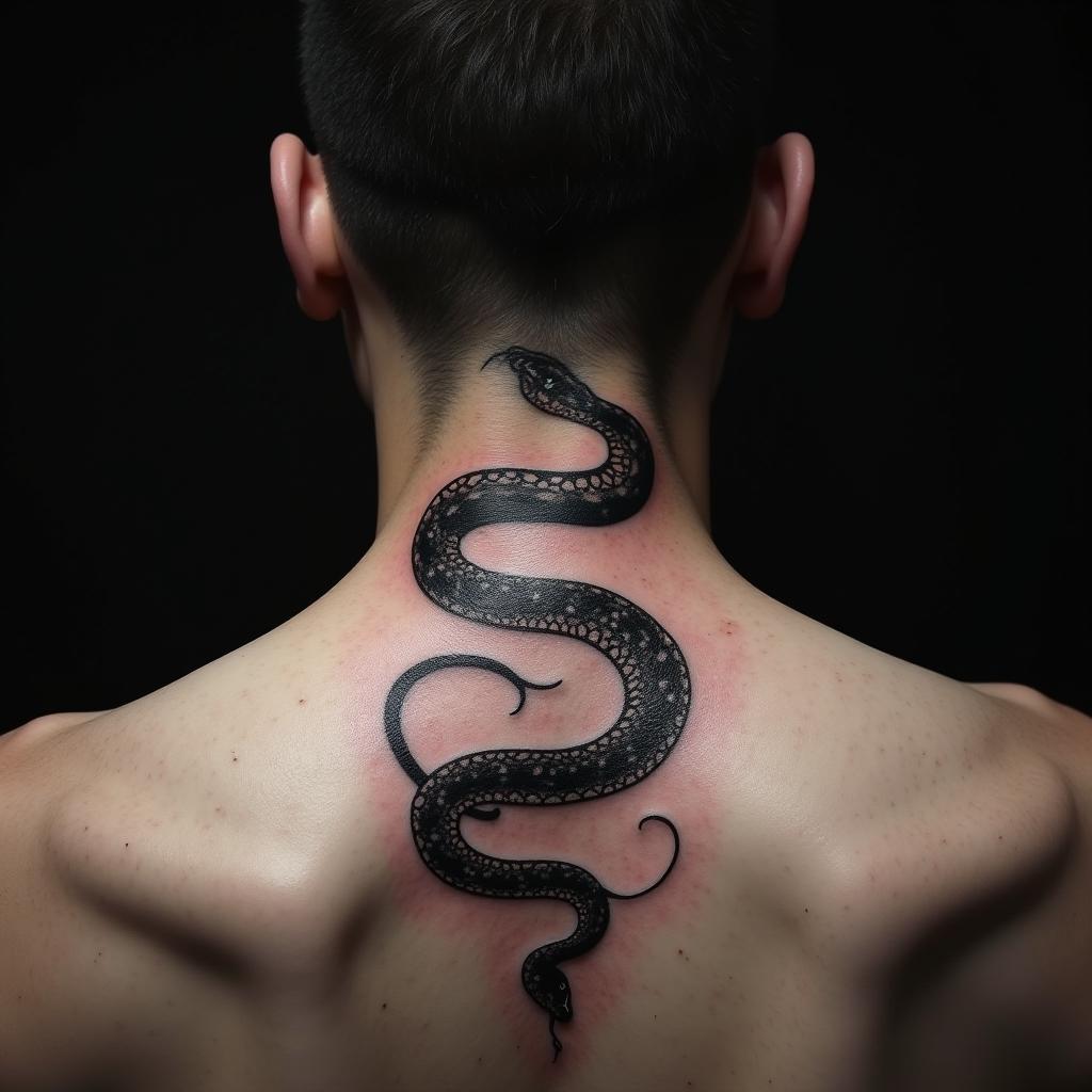 Snake Tattoo On Back 4