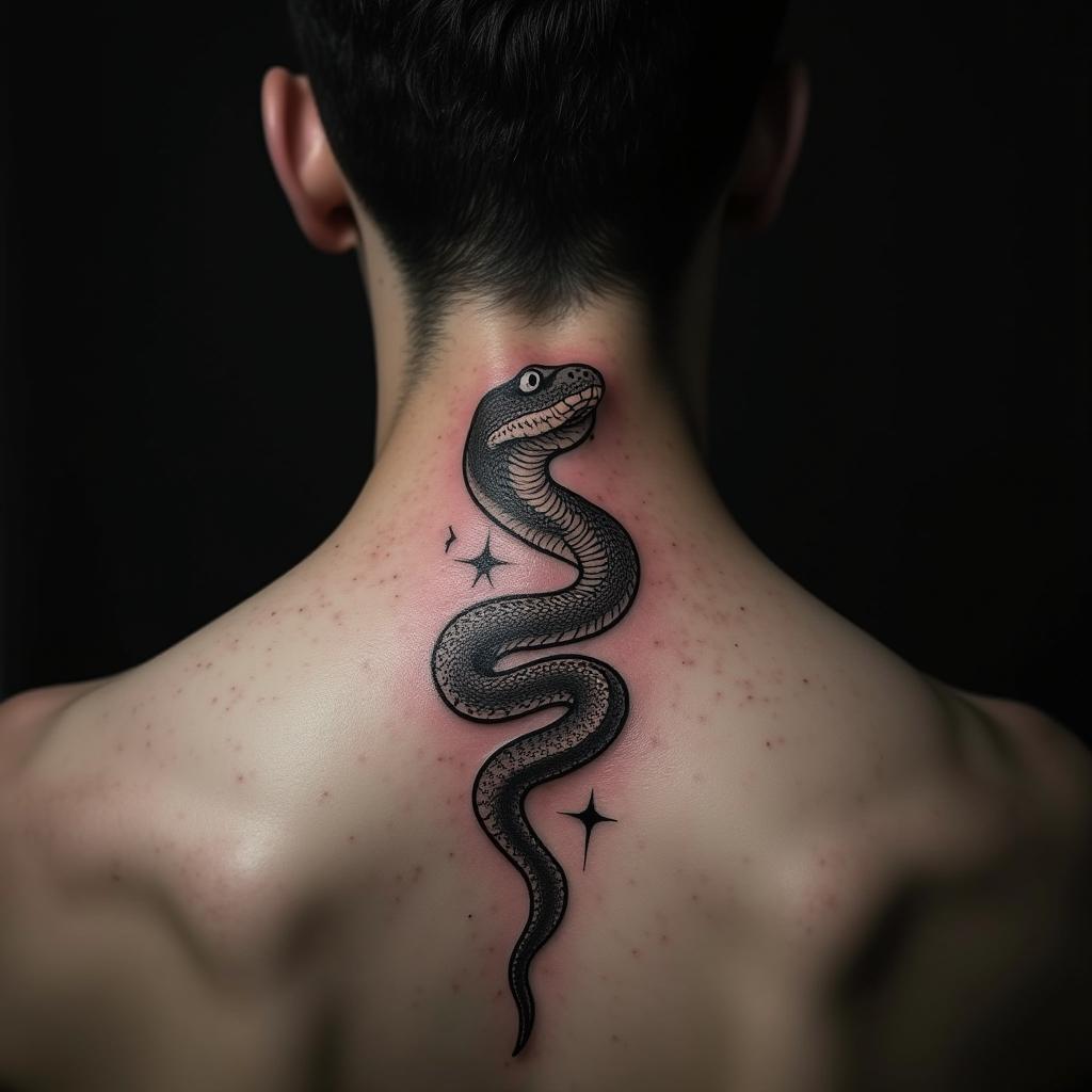 Snake Tattoo On Back 5