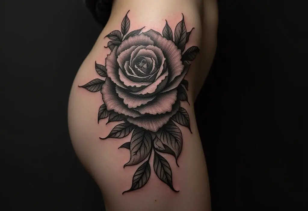 Thigh Tattoo On Stomach 1